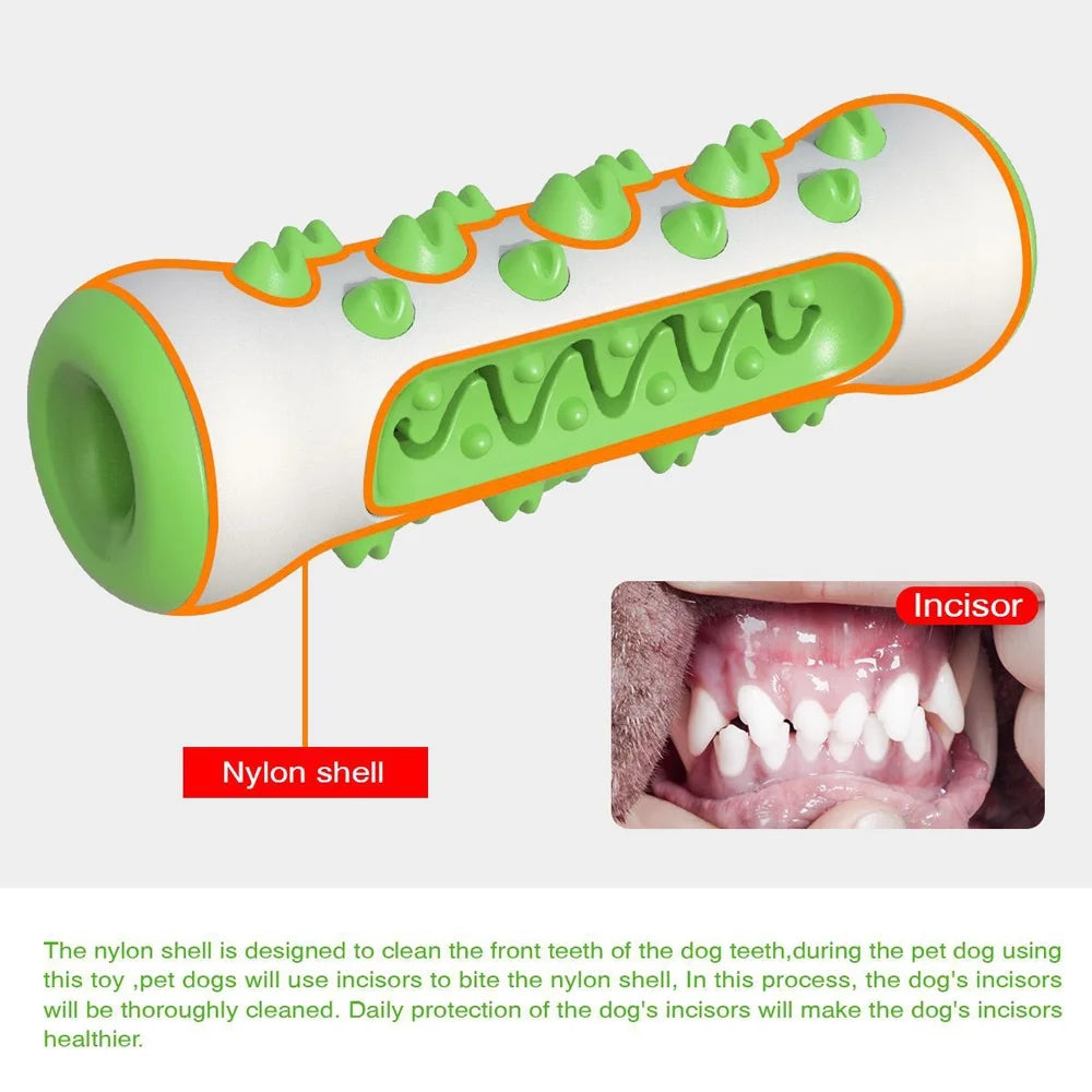Rubber Dog Molar Toothbrush Toys Chew Cleaning Teeth Safe Puppy Dental Care Soft Pet Cleaning Toy Supplies Pet Accessories Blue