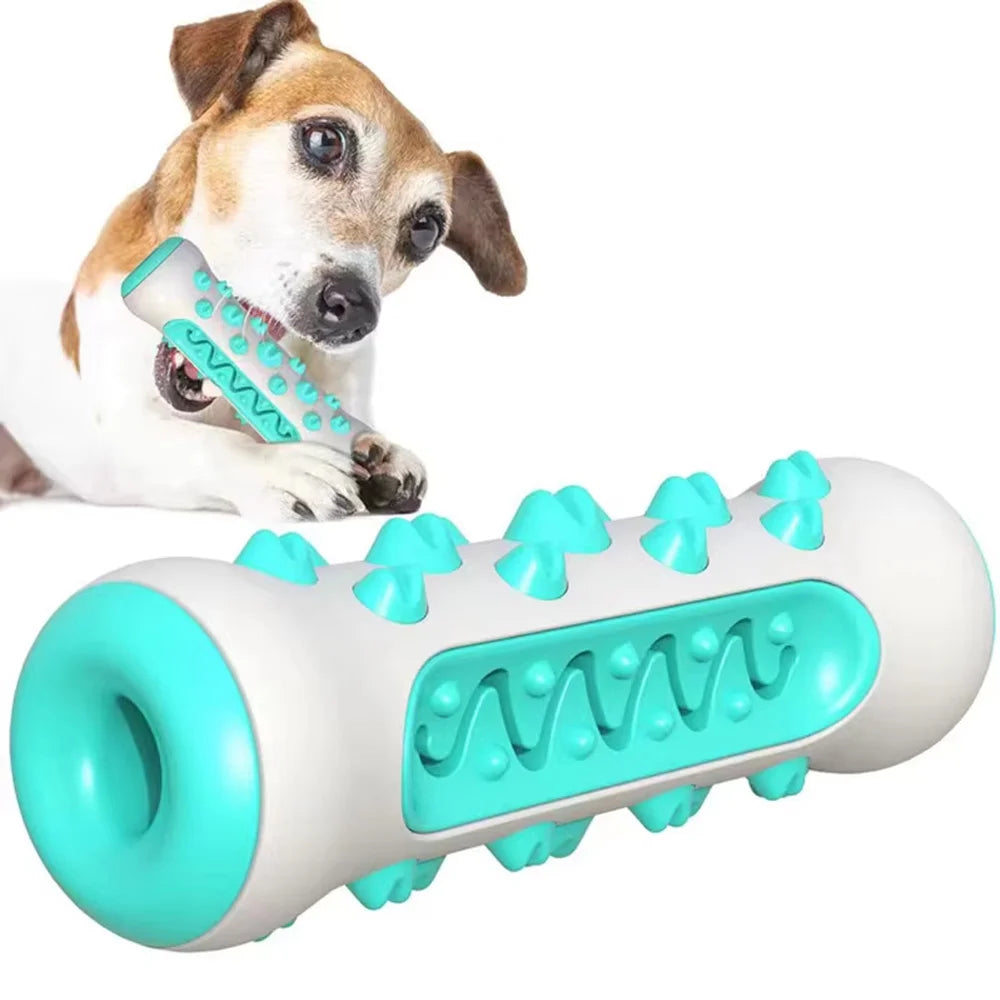 Rubber Dog Molar Toothbrush Toys Chew Cleaning Teeth Safe Puppy Dental Care Soft Pet Cleaning Toy Supplies Pet Accessories Blue